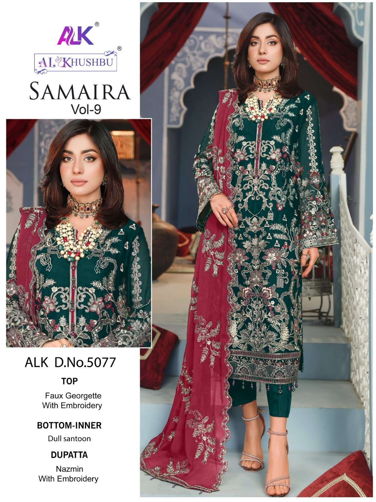 Al Khushbu Samaira Vol 9 Georgette Pakistani Suits Wholesale catalog