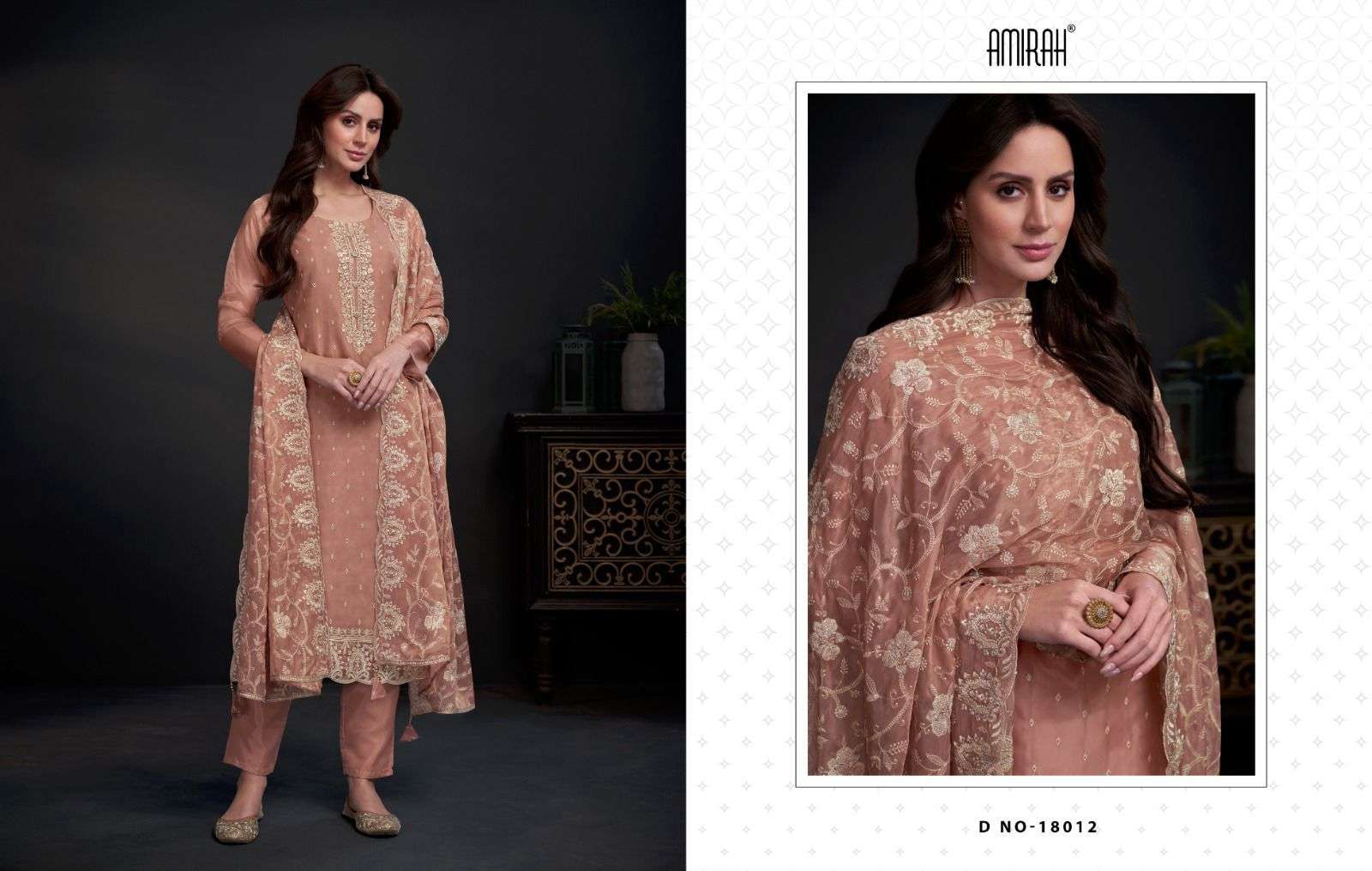 Amirah Ayra Organza Embroidery Salwar Kameez Wholesale catalog