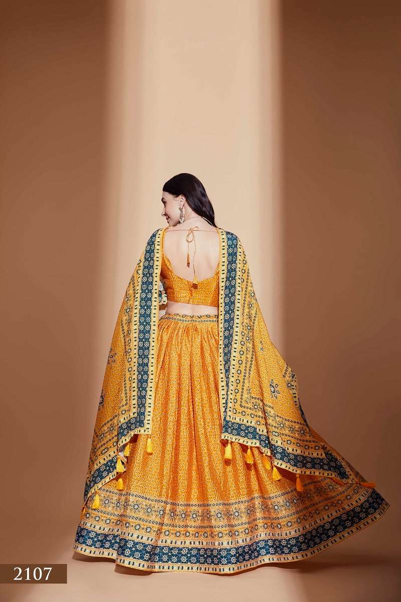 AMORA VOL – 1 MUSTARD CROCHET EMBROIDERED Lehenga Choli Wholesale catalog