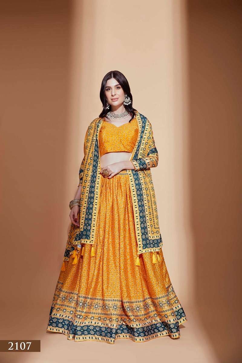 AMORA VOL – 1 MUSTARD CROCHET EMBROIDERED Lehenga Choli Wholesale catalog