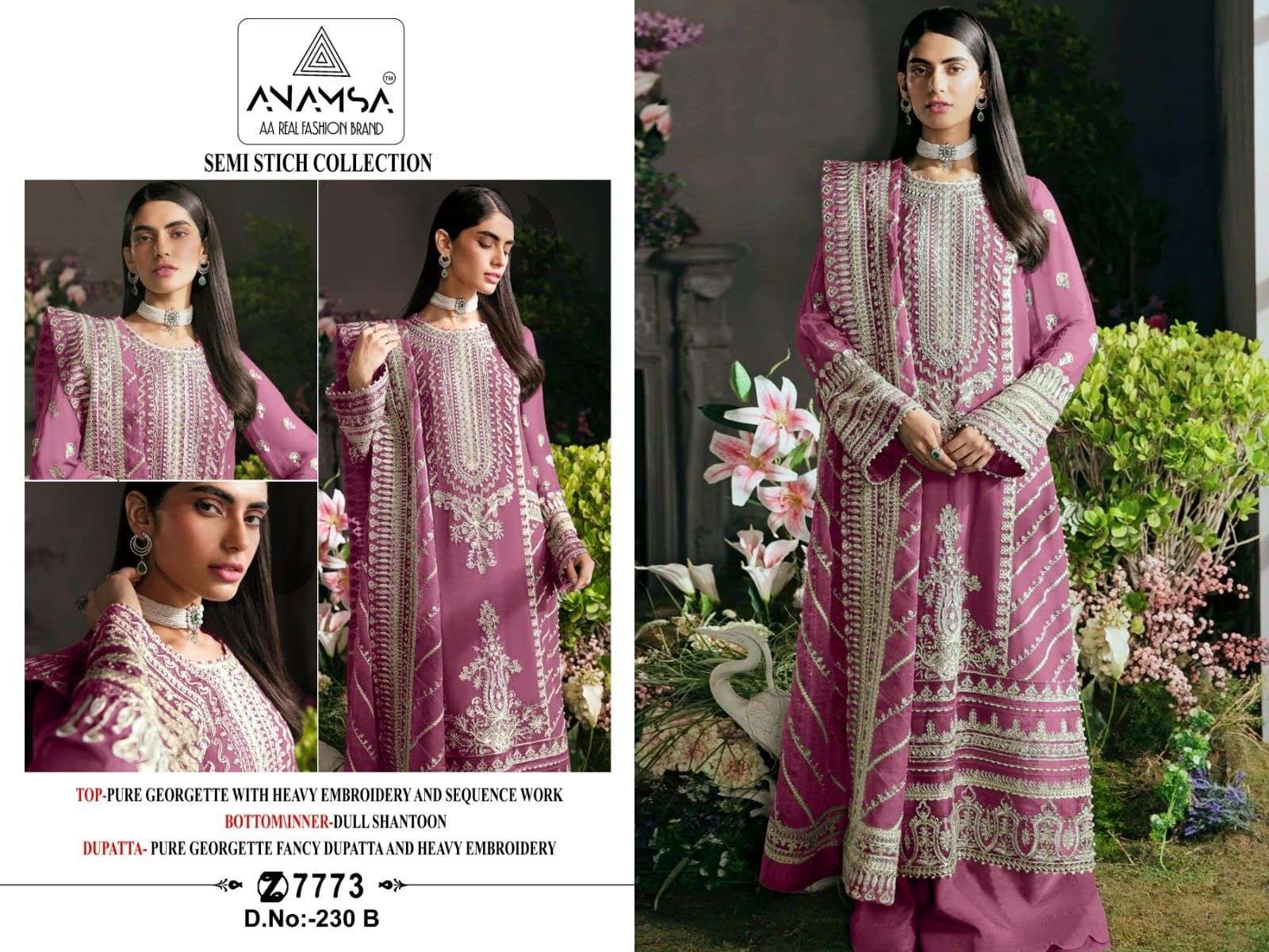 Anamsa 230 A To D Hit Colors Salwar Kameez Wholesale catalog