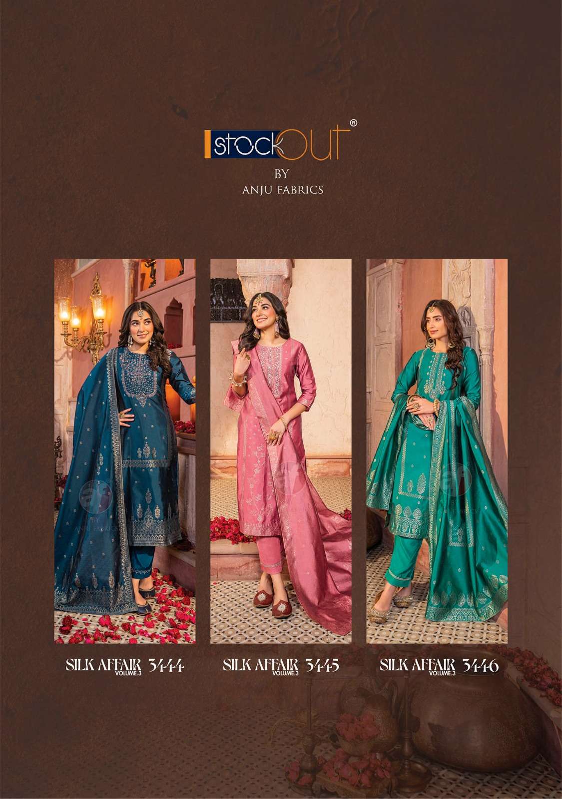 Anju Fabrics Silk Affair vol - 3 Kurti Wholesale catalog