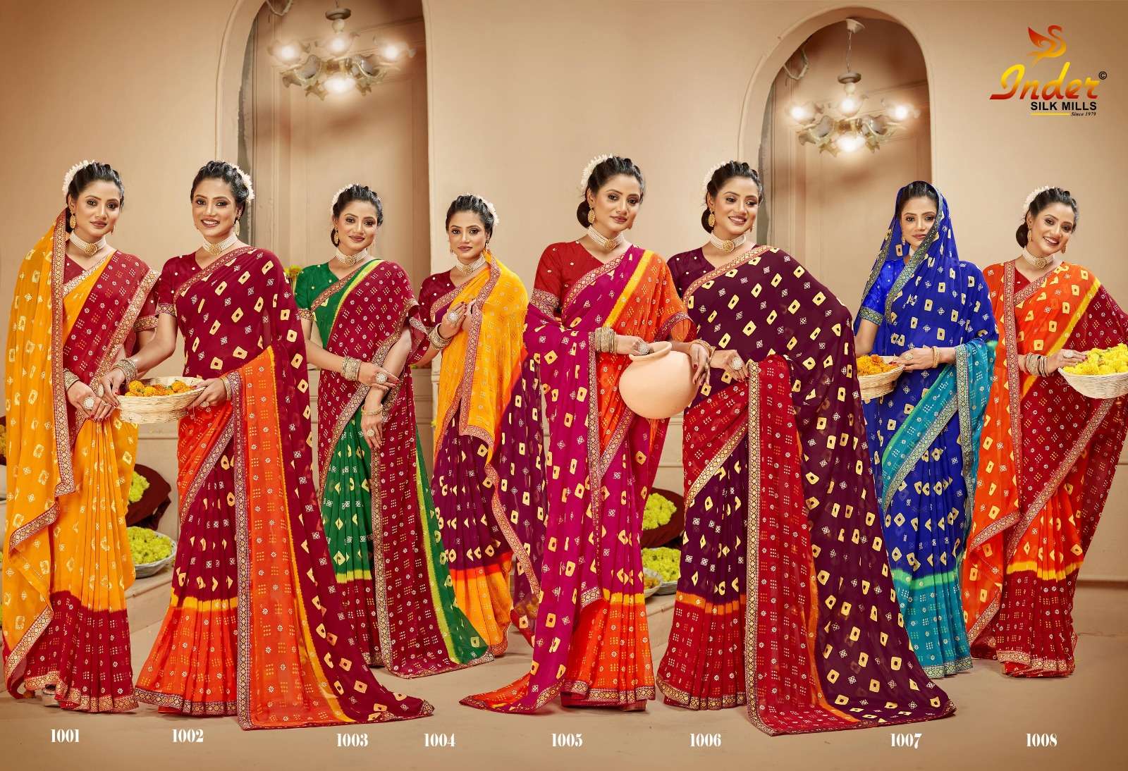 AROMA 6265 INDER SILK MILLS Saree Wholesale catalog