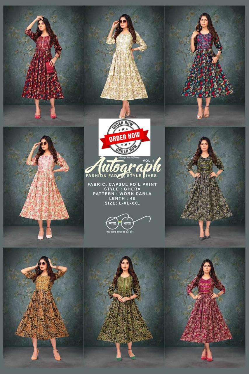 BEAUTY AUTOGRAPH VOL.1 Kurti Wholesale catalog