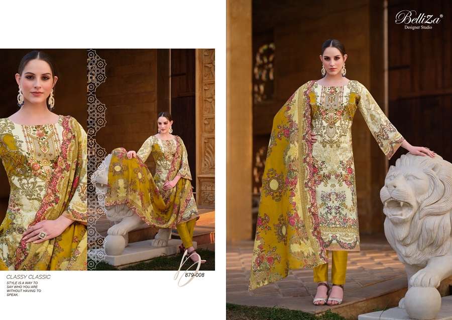 Belliza Guzarish Vol 3 Designer Premium Cotton Dress Material Wholesale catalog