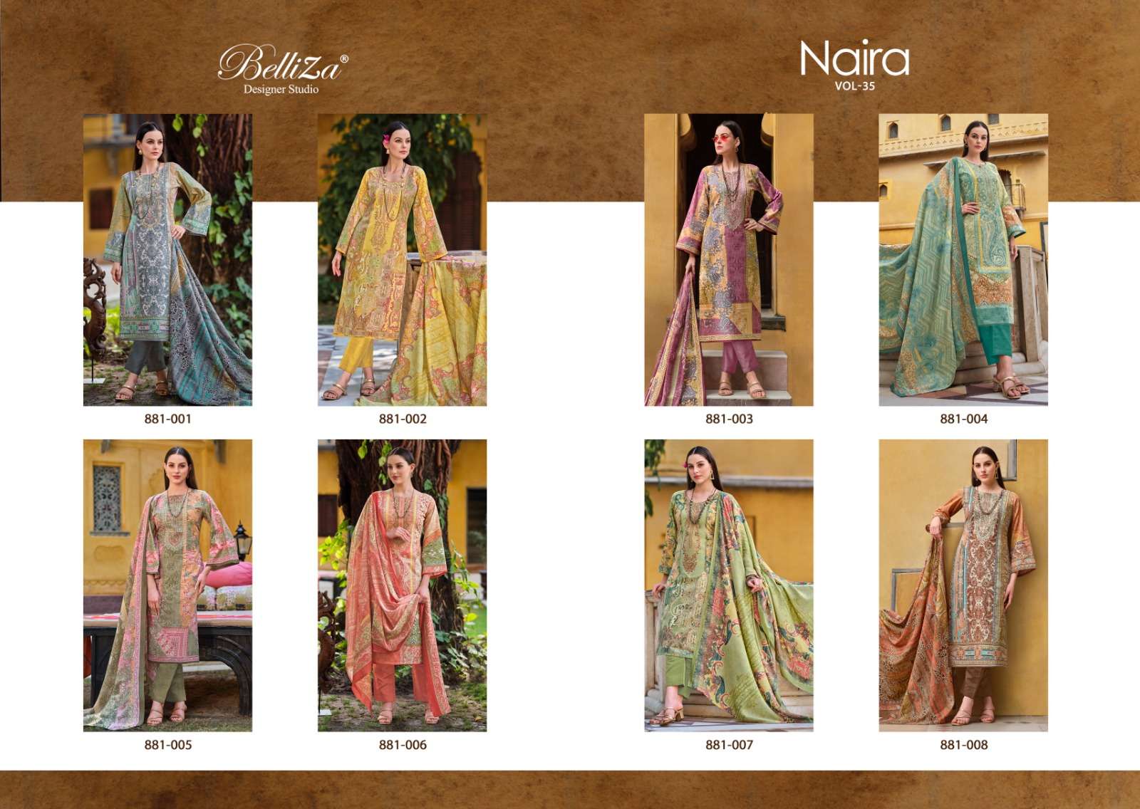 Belliza Naira Vol 35 Heavy Embroidery Work Dress Material Wholesale catalog