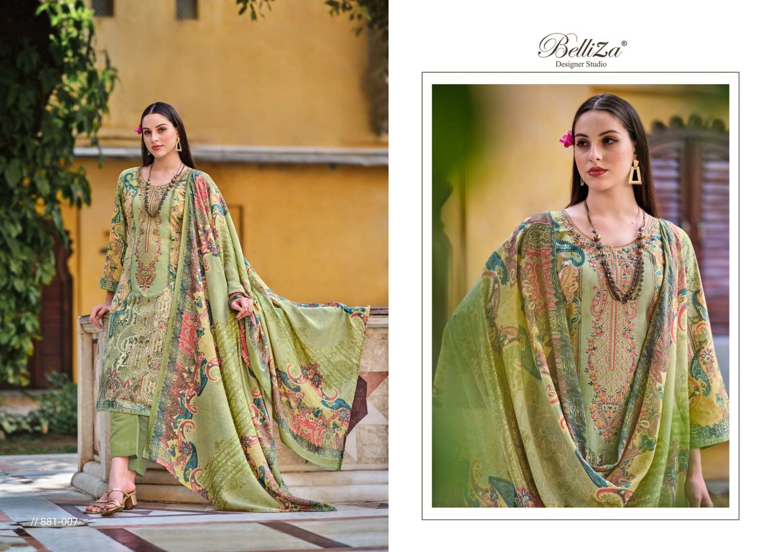 Belliza Naira Vol 35 Heavy Embroidery Work Dress Material Wholesale catalog