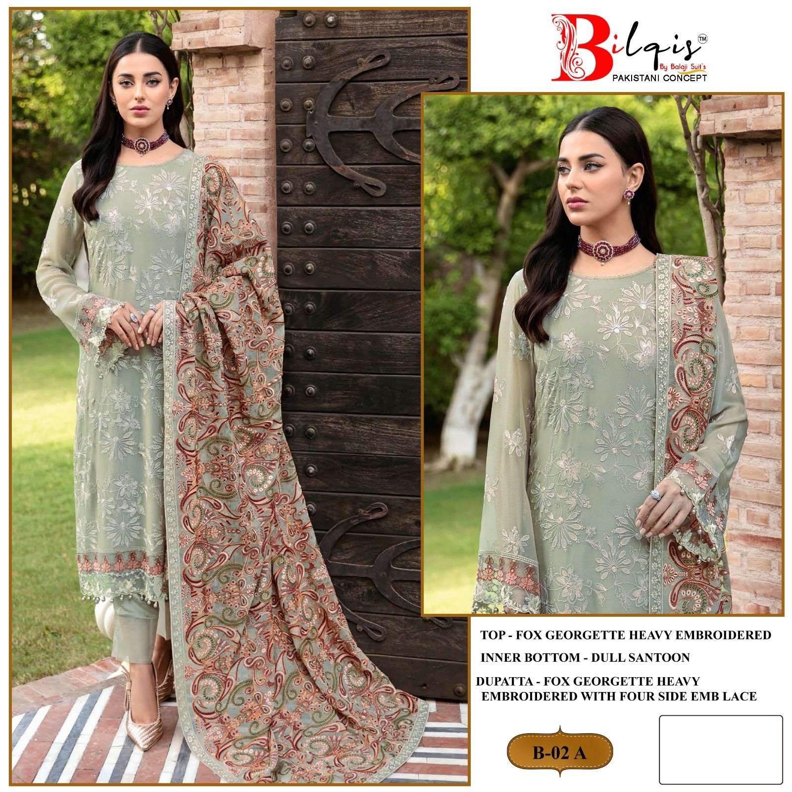 Bilqis B 02 A To D Georgtte Salwar Kameez Wholesale catalog