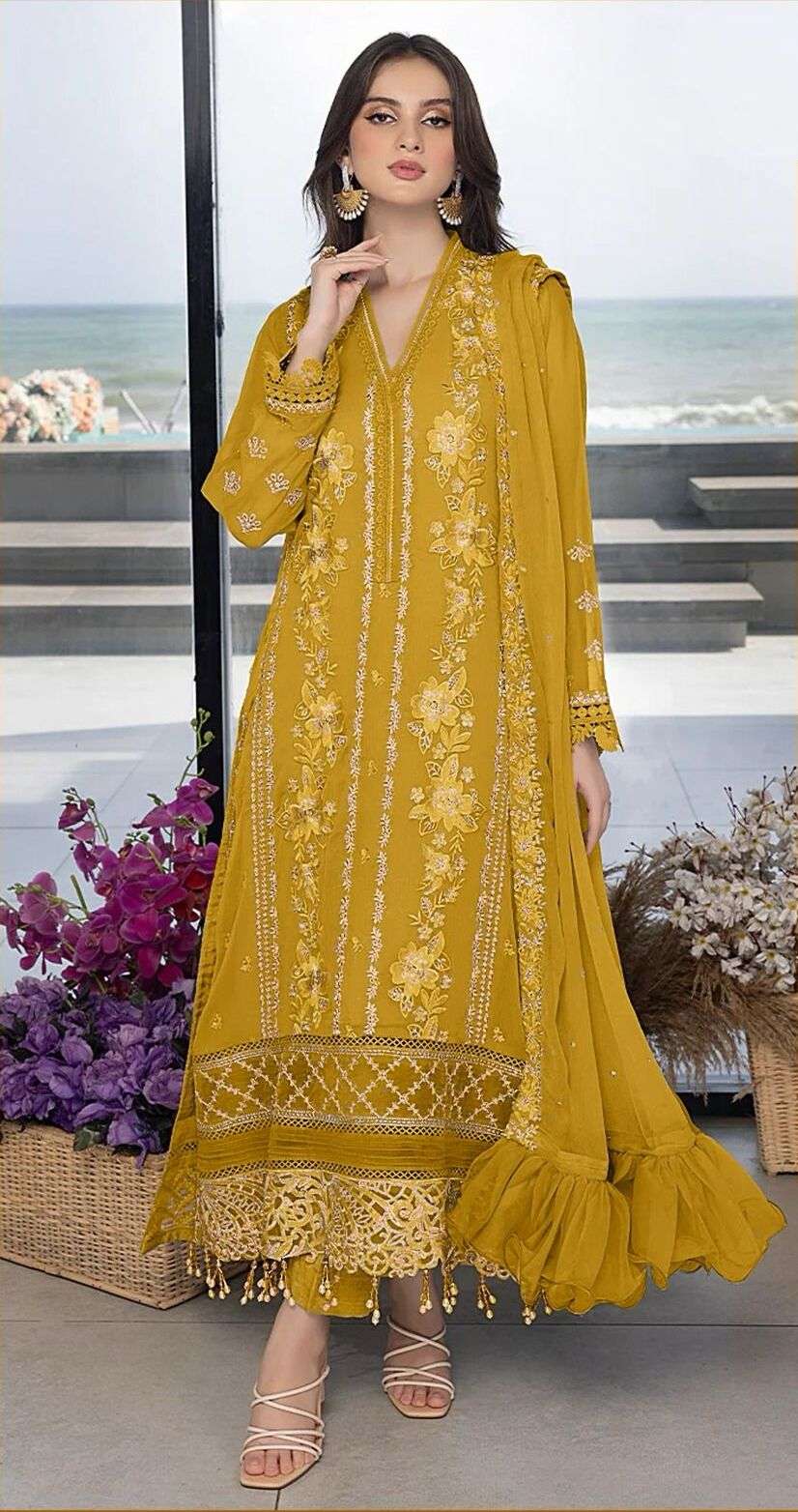 Bilqis B 03 E To H Georgette Embroidered Pakistani Suits Wholesale catalog
