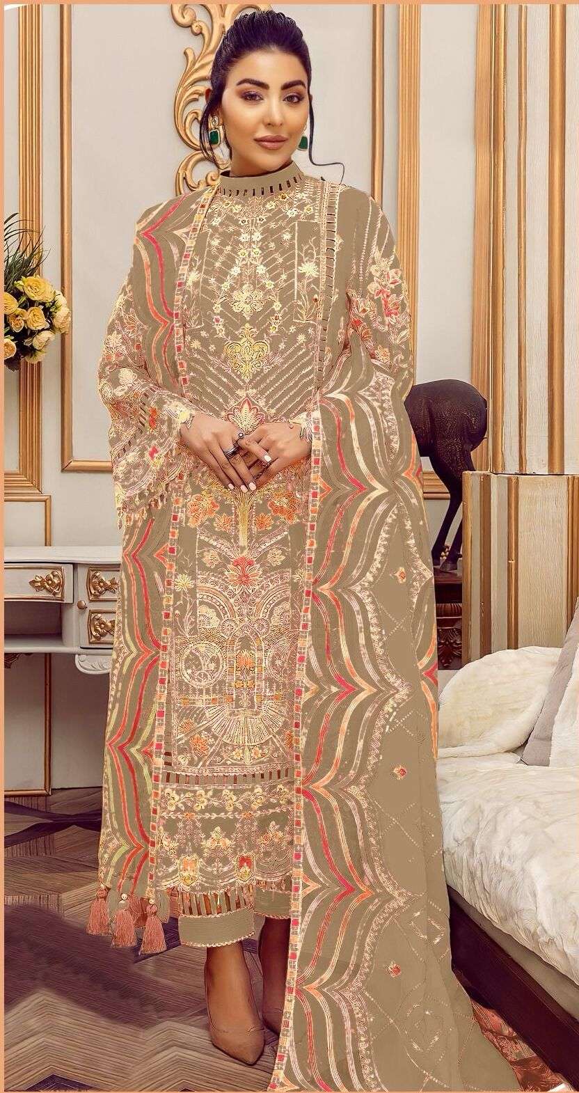 Bilqis B 20 E To H Embroidered Georgette Pakistani Suits Wholesale catalog