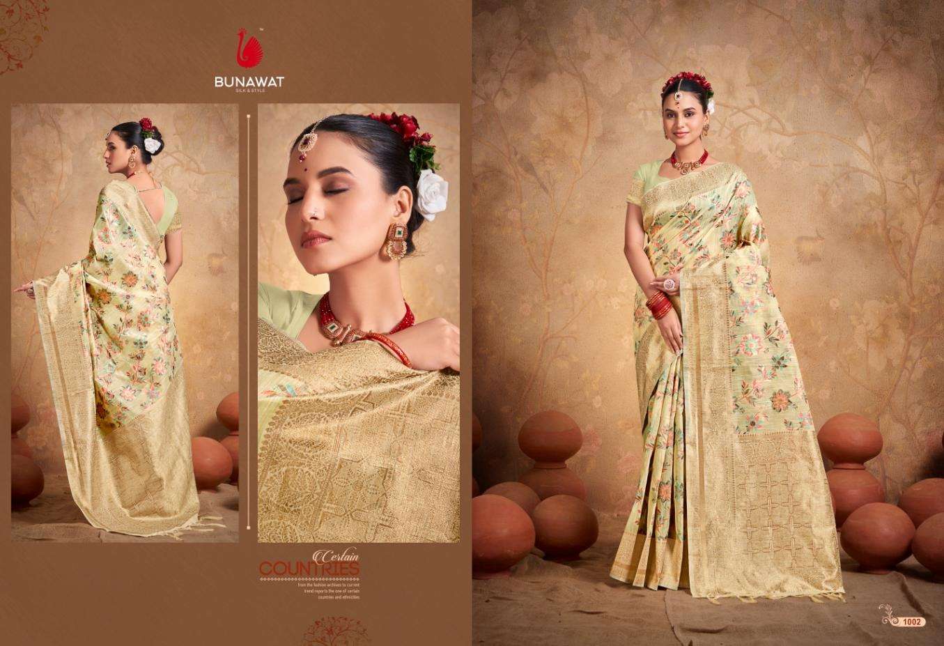 BUNAWAT FLORAL COTTON VOL-1 Saree Wholesale catalog