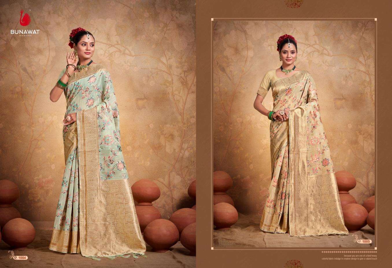 BUNAWAT FLORAL COTTON VOL-1 Saree Wholesale catalog