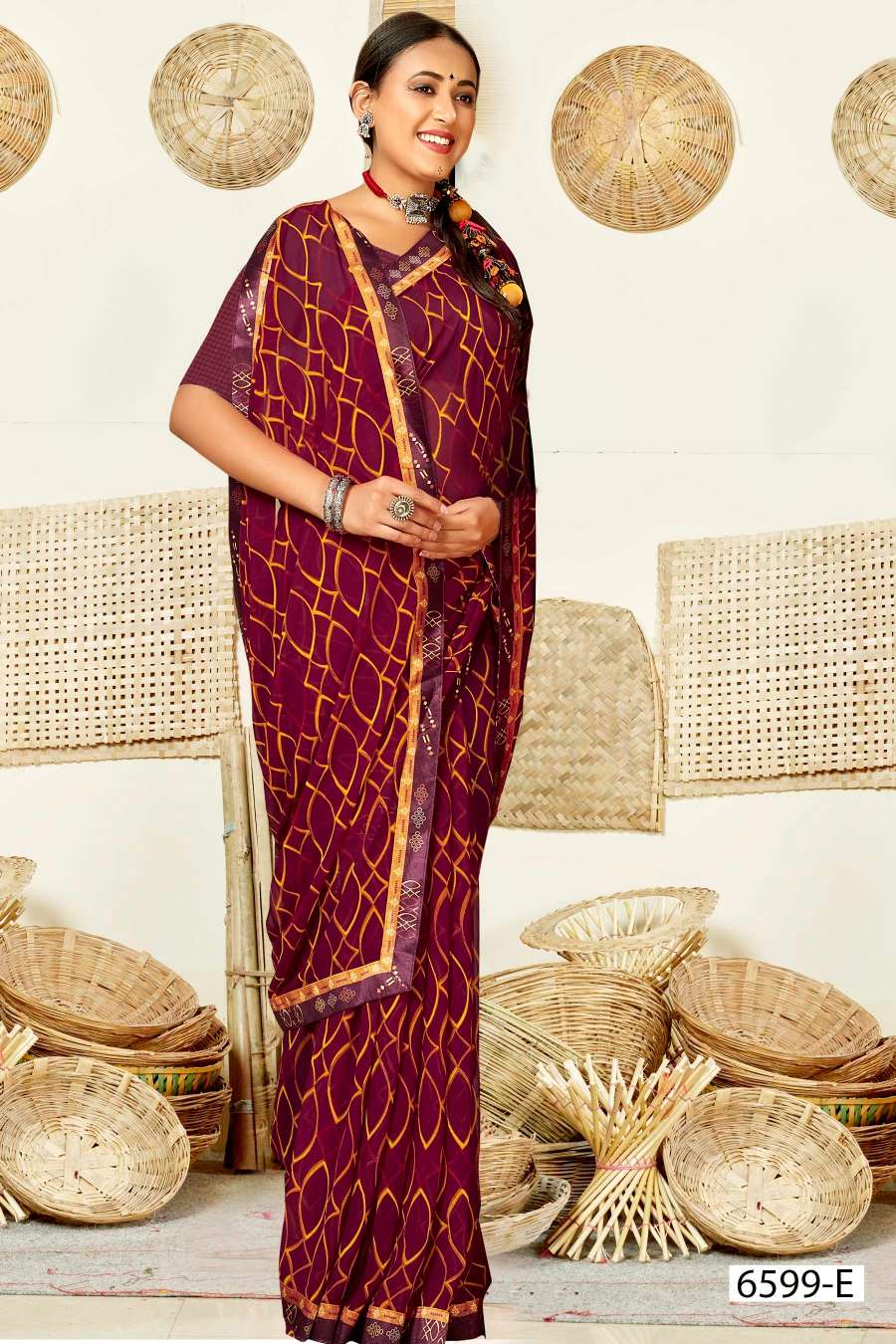 BYPASS 6599 INDER SILK MILLS Saree Wholesale catalog