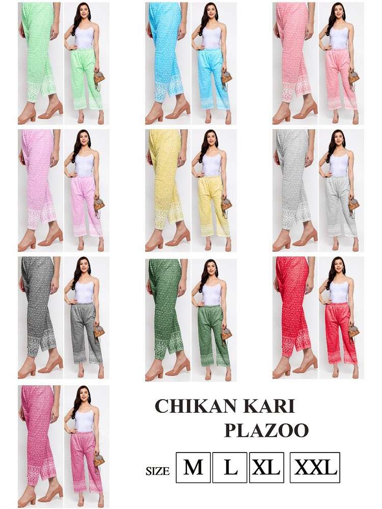 Chikankari Embroidery Plazo Vol-1 -Readymade -Wholeslae Catalog