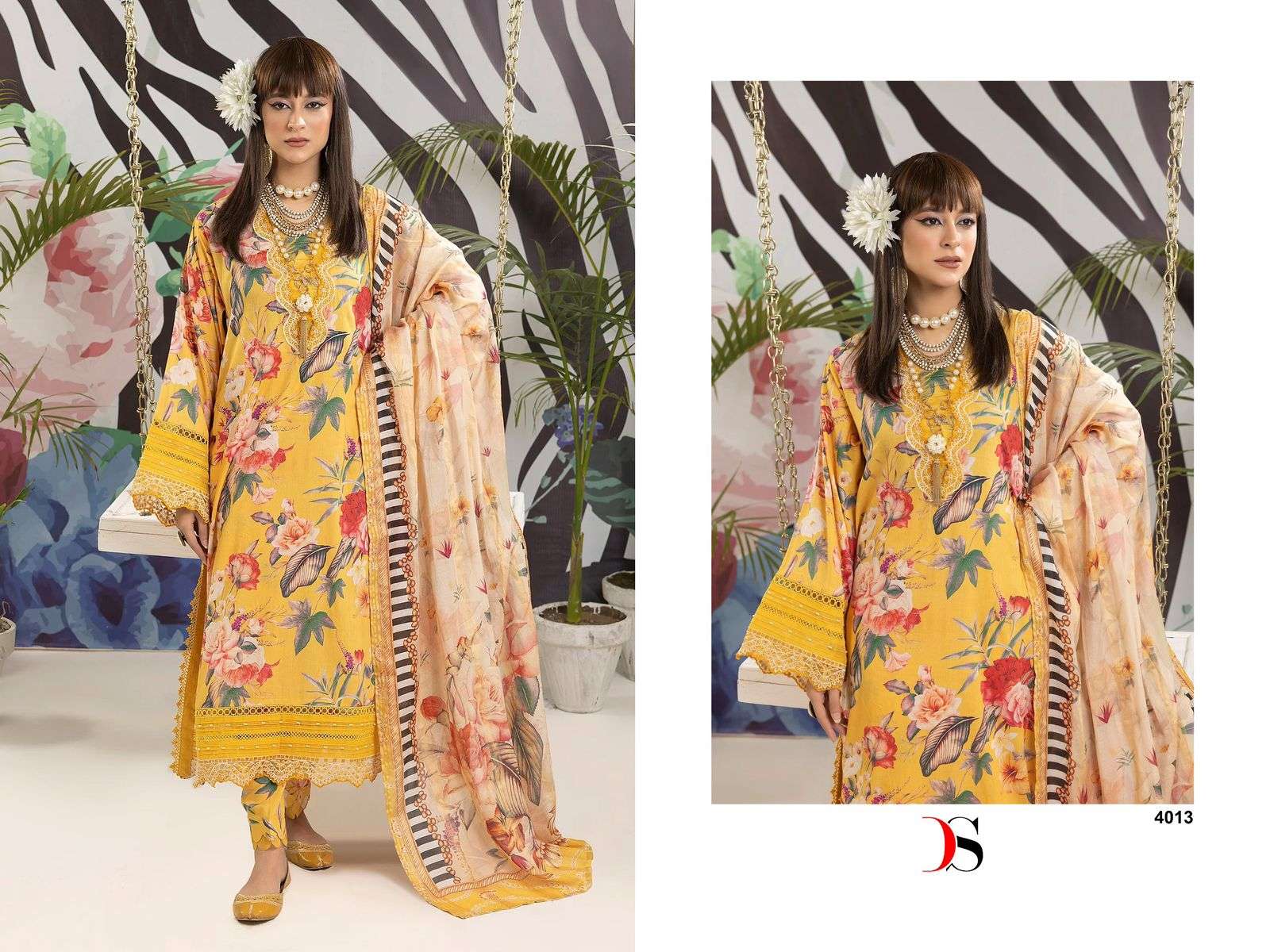 Deepsy Adan Prints 23 Chiffon Dupatta Salwar Kameez Wholesale catalog