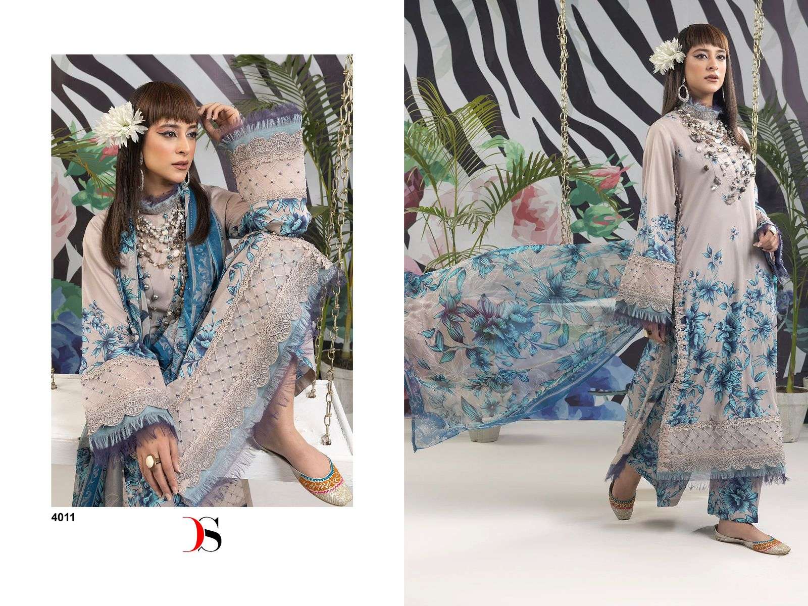 Deepsy Adan Prints 23 Chiffon Dupatta Salwar Kameez Wholesale catalog