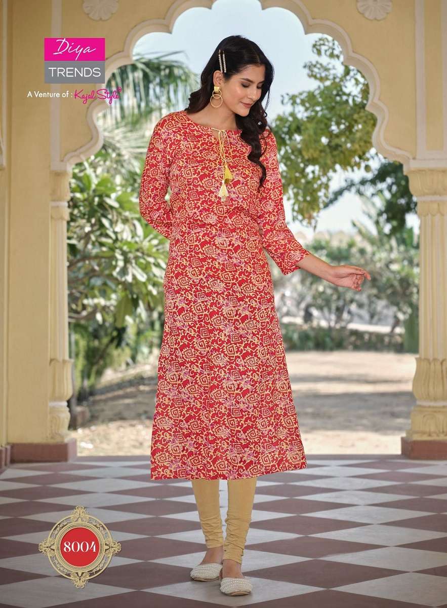 Diya Trends Garden City Vol-8 – Straight Kurtis -Wholesale Catalog