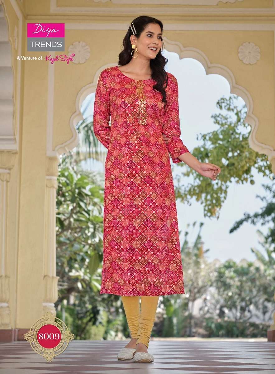 Diya Trends Garden City Vol-8 – Straight Kurtis -Wholesale Catalog