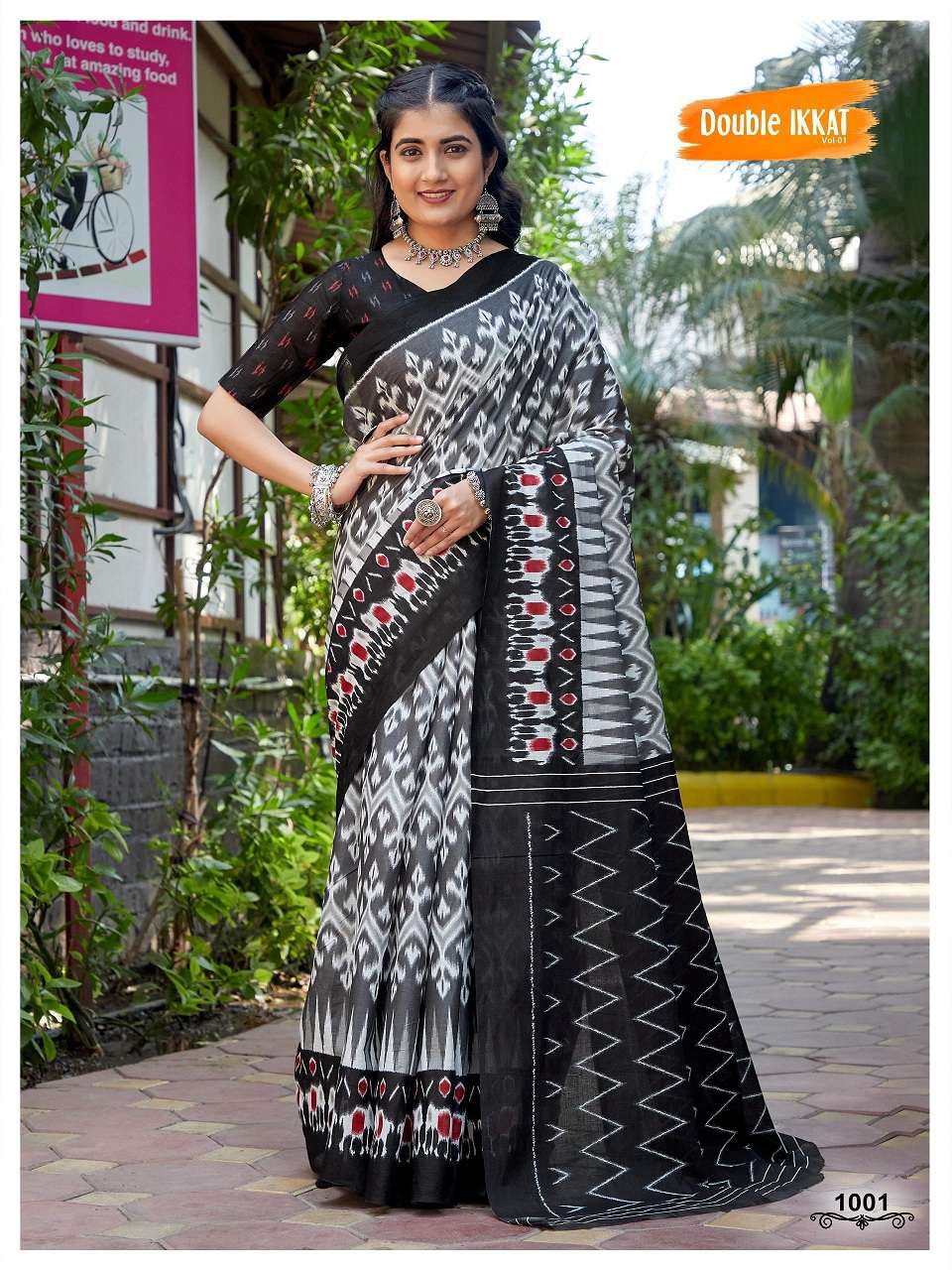 Double Ikkat Vol-1 Cotton Sarees Wholesale Catalog 