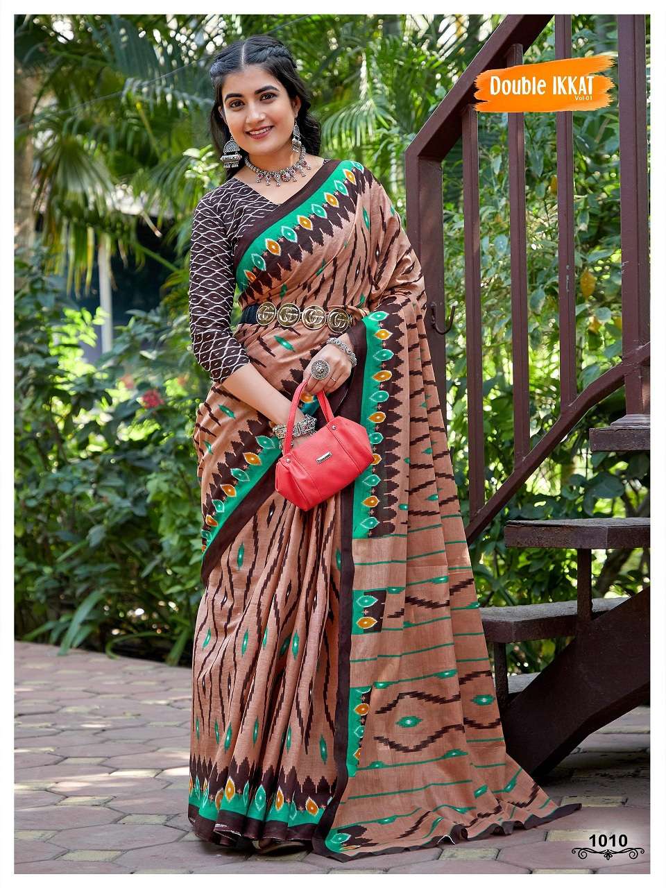 Double Ikkat Vol-1 Cotton Sarees Wholesale Catalog 