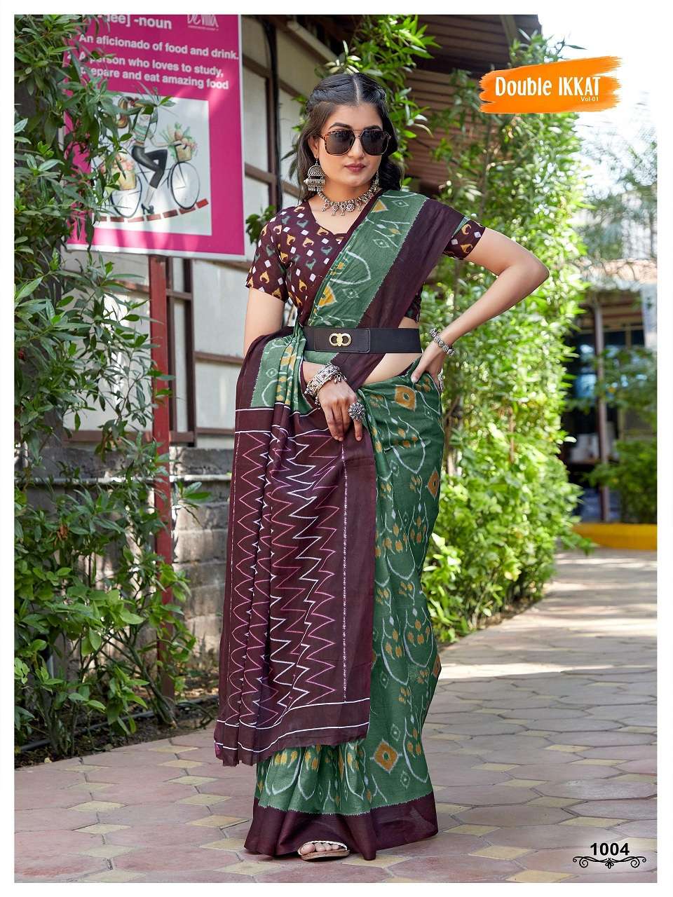 Double Ikkat Vol-1 Cotton Sarees Wholesale Catalog 