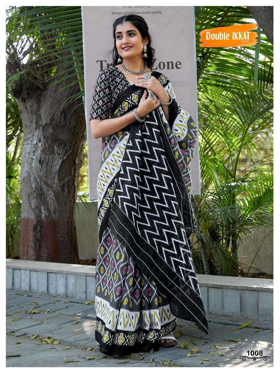 Double Ikkat Vol-1 Cotton Sarees Wholesale Catalog 