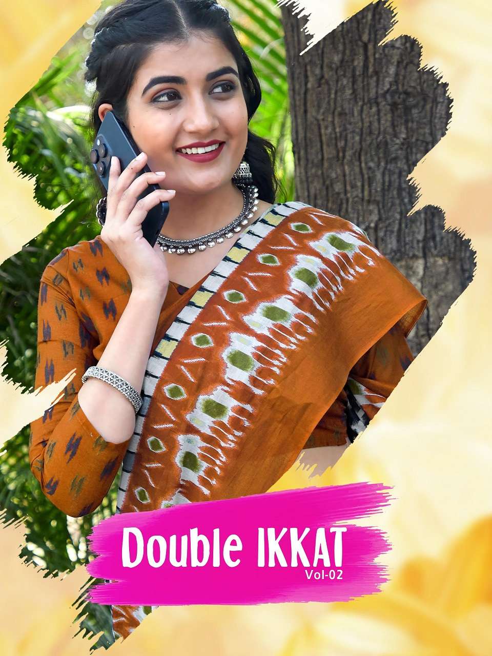 Double Ikkat Vol-2- Cotton Sarees Wholesale Catalog