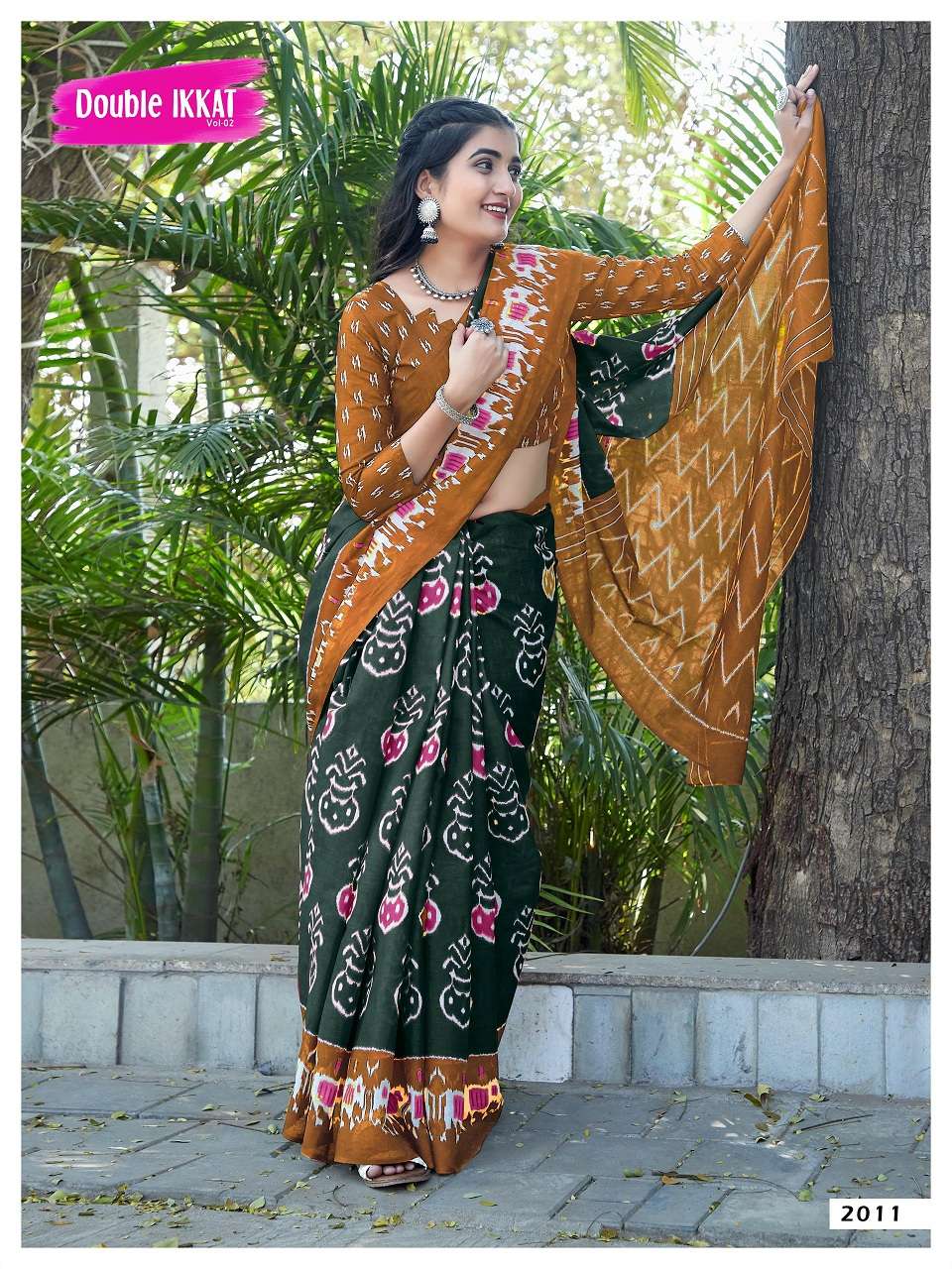 Double Ikkat Vol-2- Cotton Sarees Wholesale Catalog