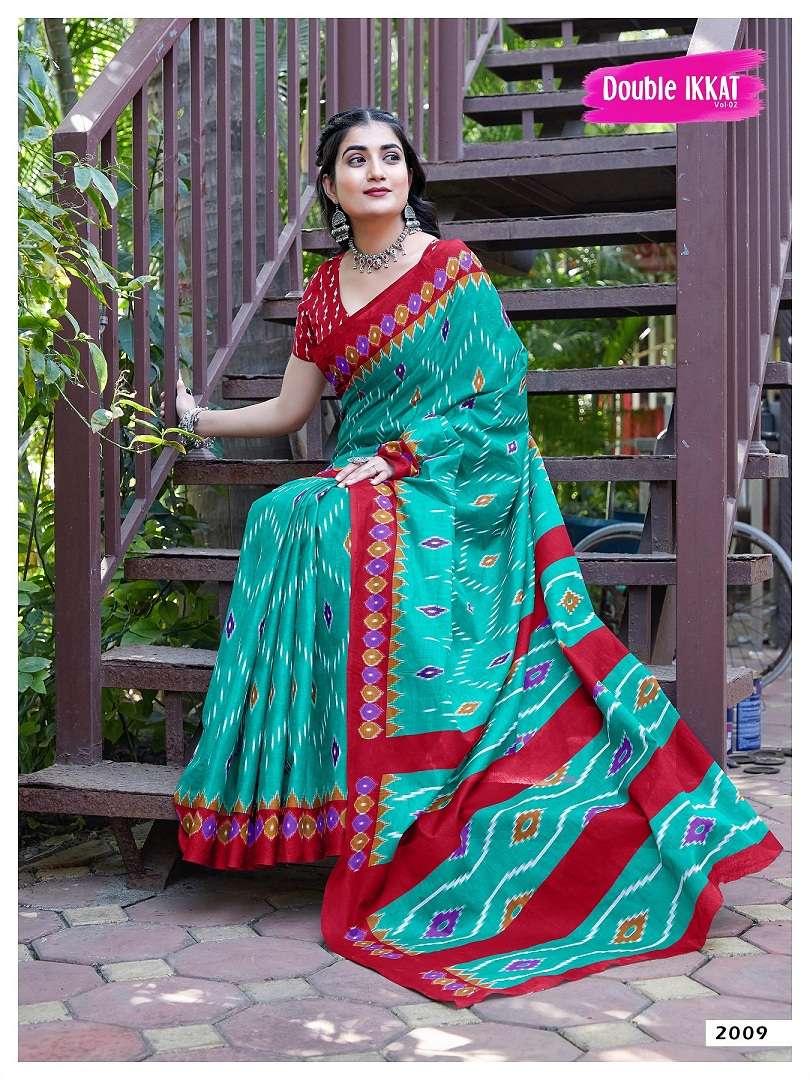 Double Ikkat Vol-2- Cotton Sarees Wholesale Catalog