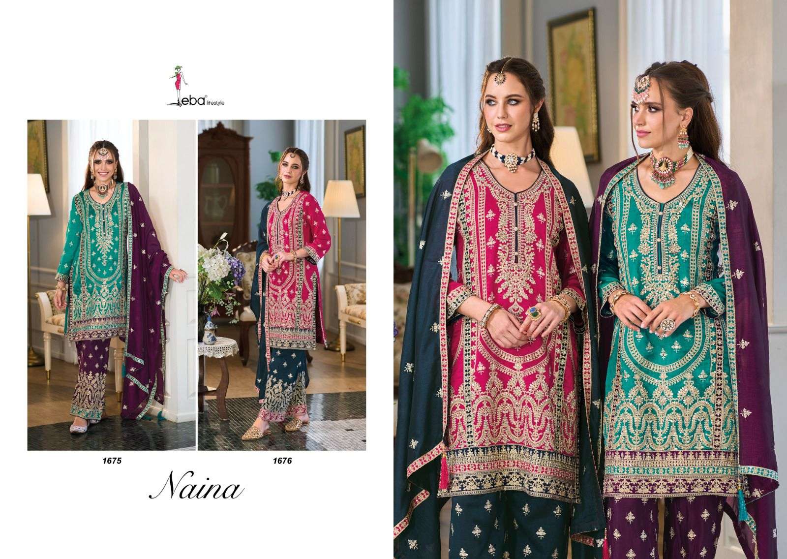 Eba Naina Premium Silk Salwar Kameez Wholesale catalog