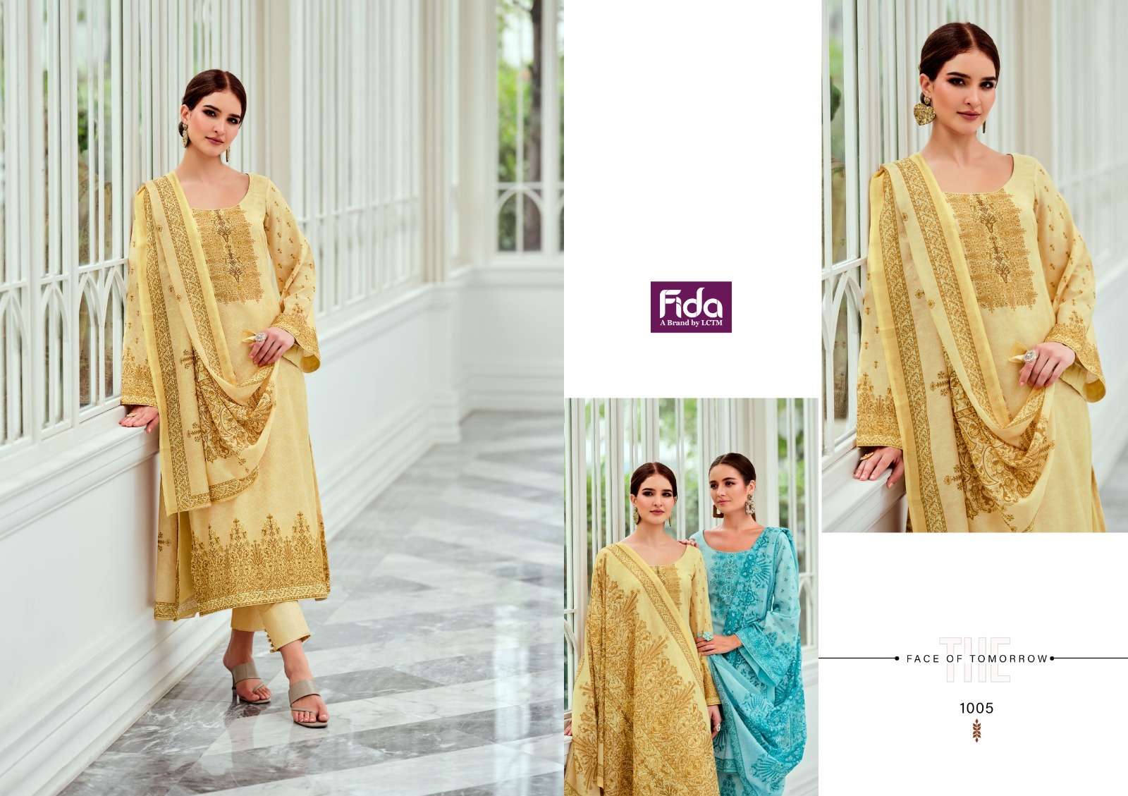 Fida Posheeda Karachi Cotton Dress Material Wholesale catalog