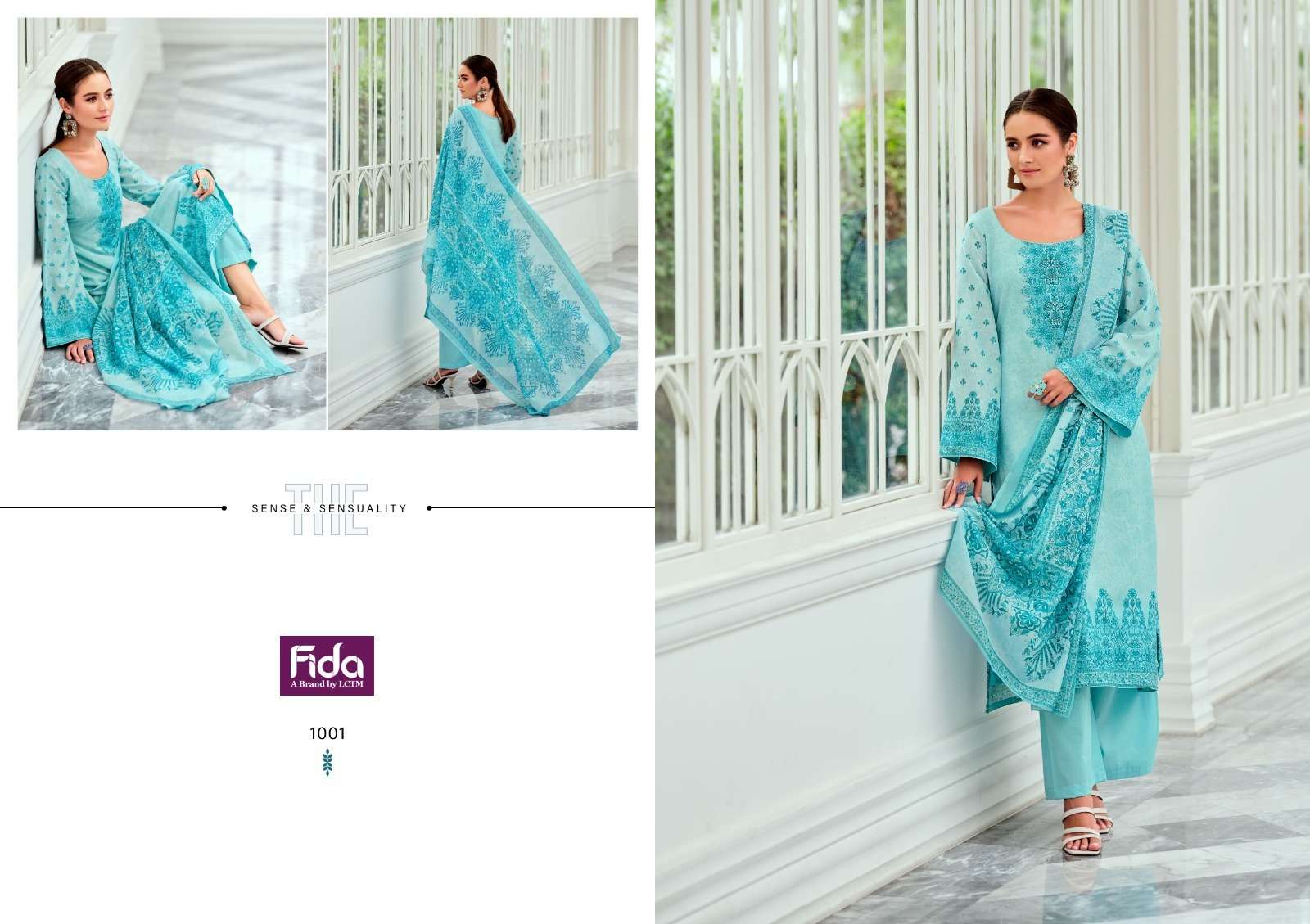 Fida Posheeda Karachi Cotton Dress Material Wholesale catalog