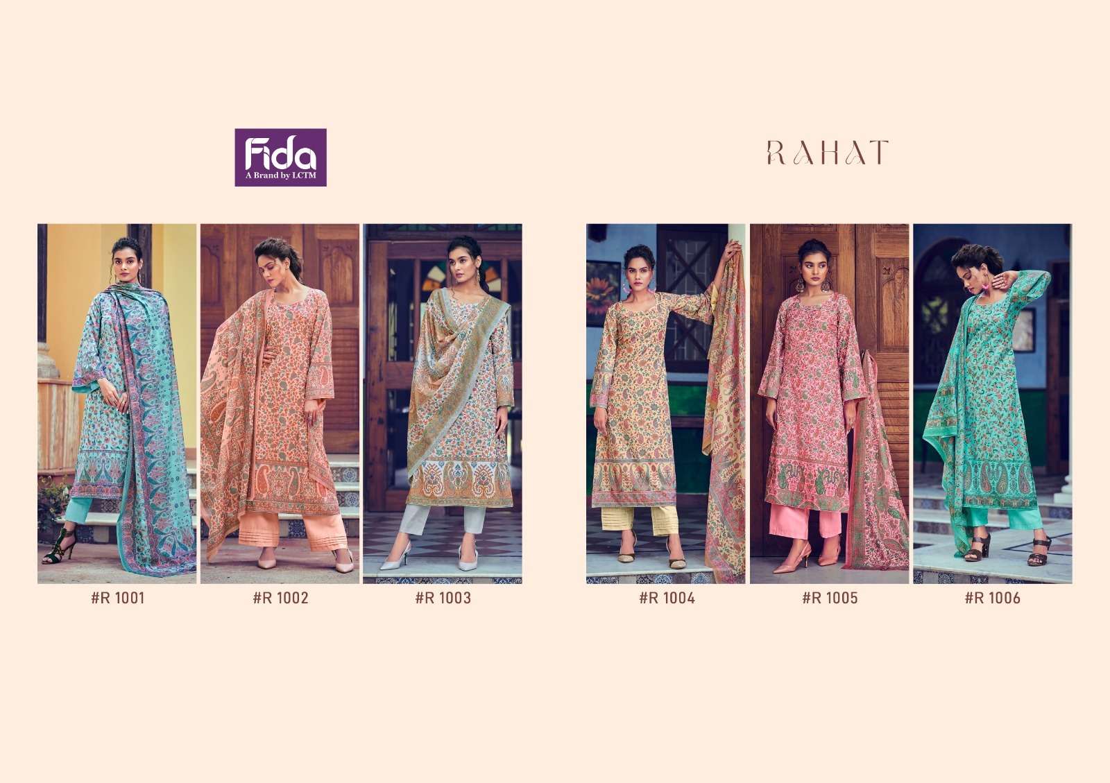 Fida Rahat Digital Print Cotton Designer Dress Material Wholesale catalog