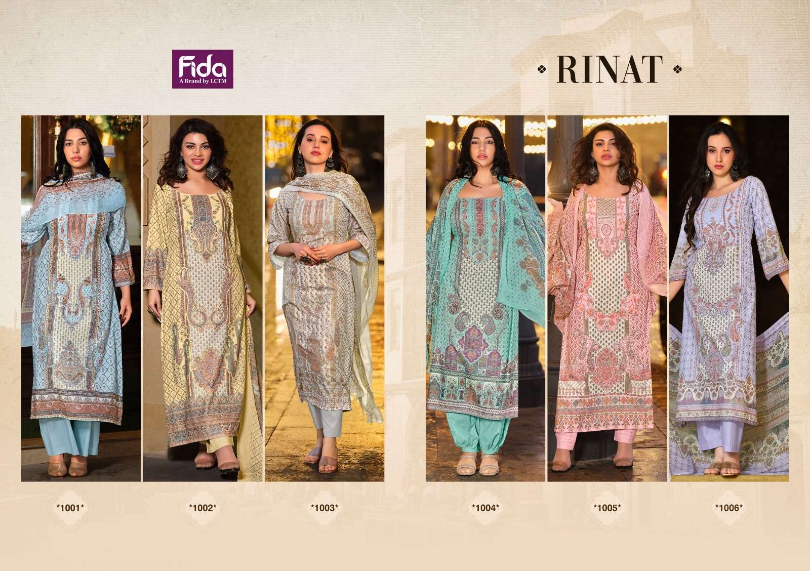 Fida Rinat Digital Printed Dress Material Wholesale catalog