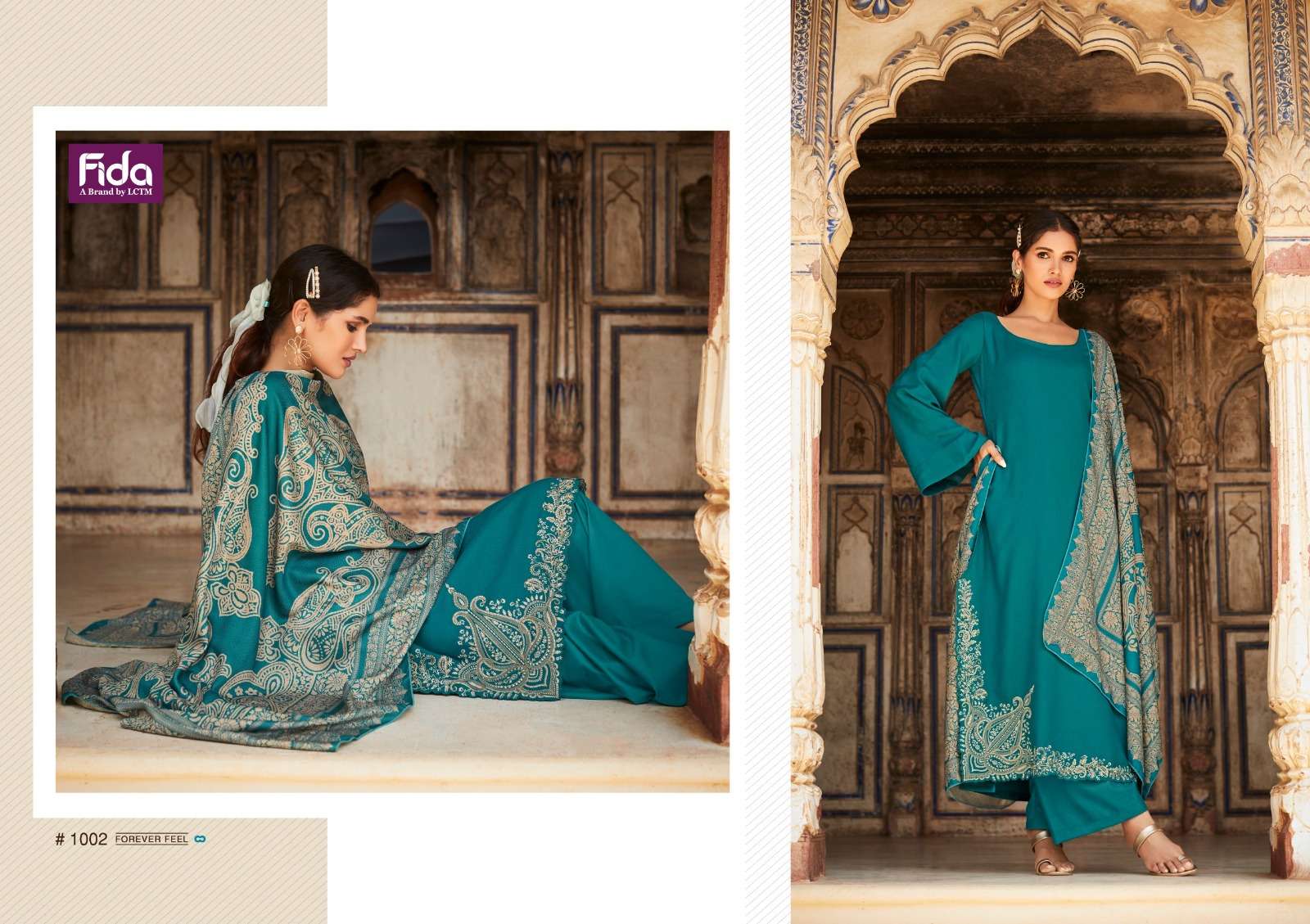 Fida Swasti Embroidery Dress Material Wholesale catalog