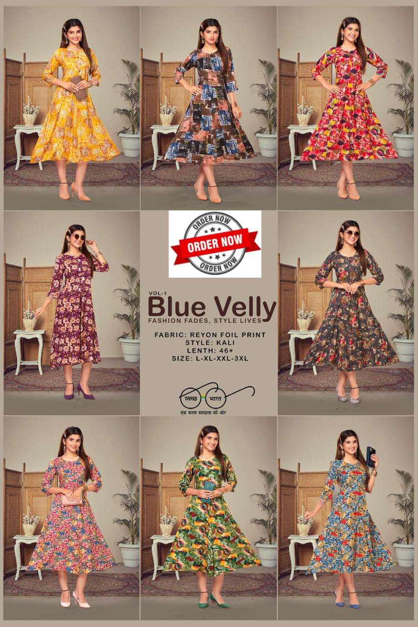 FT BLUE VELLY VOL.1 Kurti Wholesale catalog