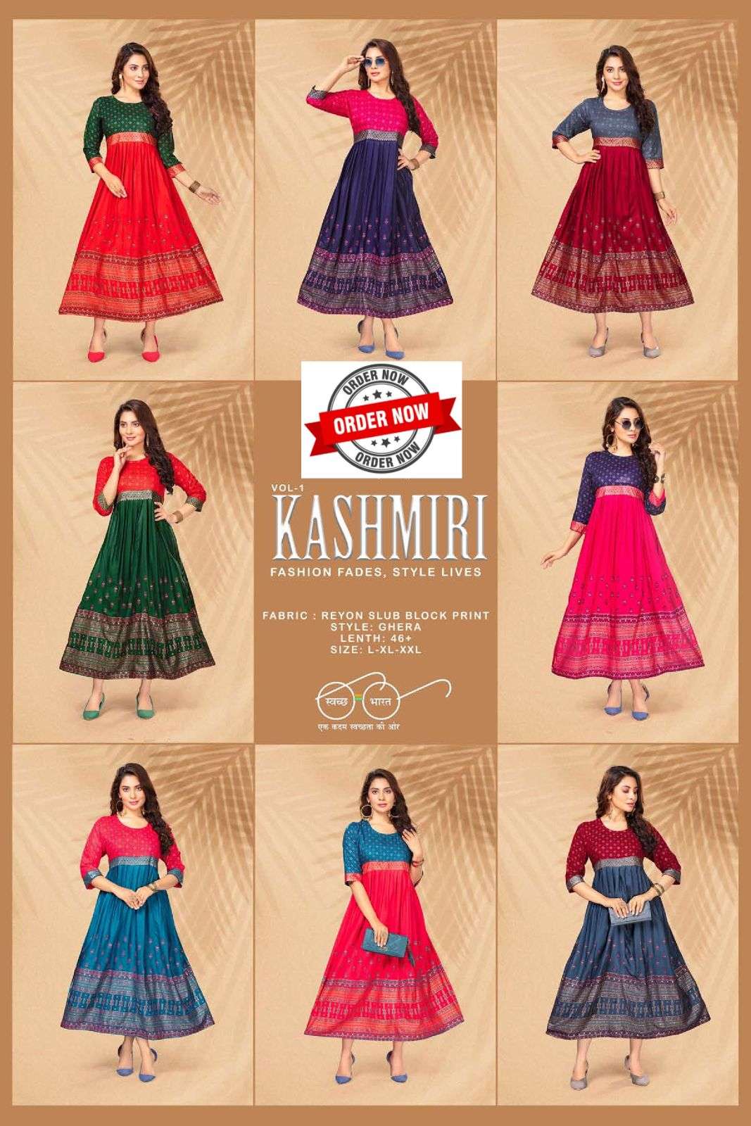 FT KASHMIRI VOL.1 Kurti Wholesale catalog