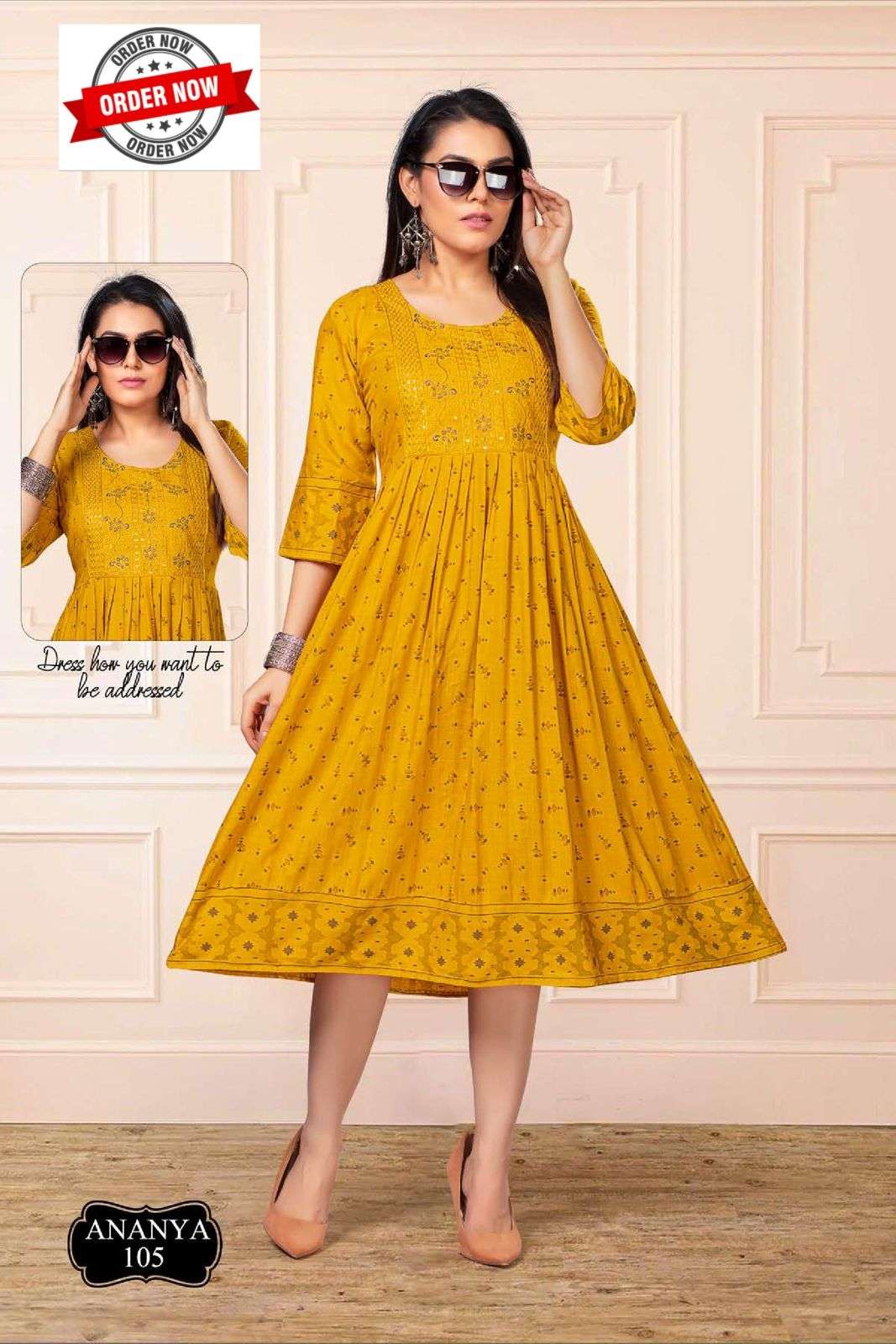 GOLDEN ANANYA VOL.1 Kurti Wholesale catalog