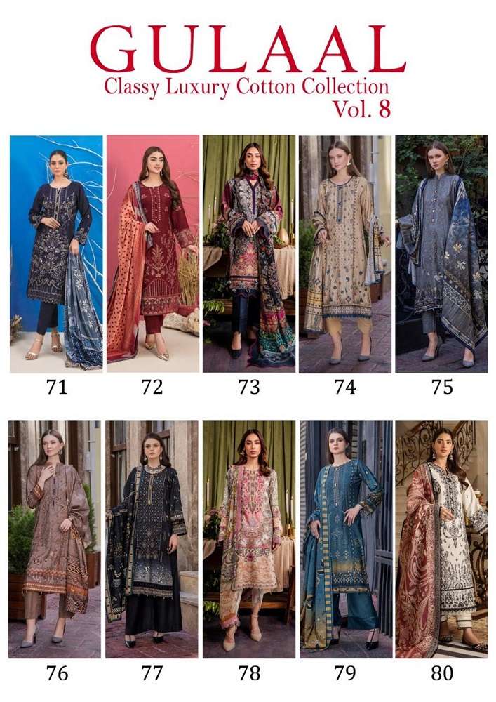 Gulaal Karachi Vol-8 -Dress Material -Wholesale Catalog