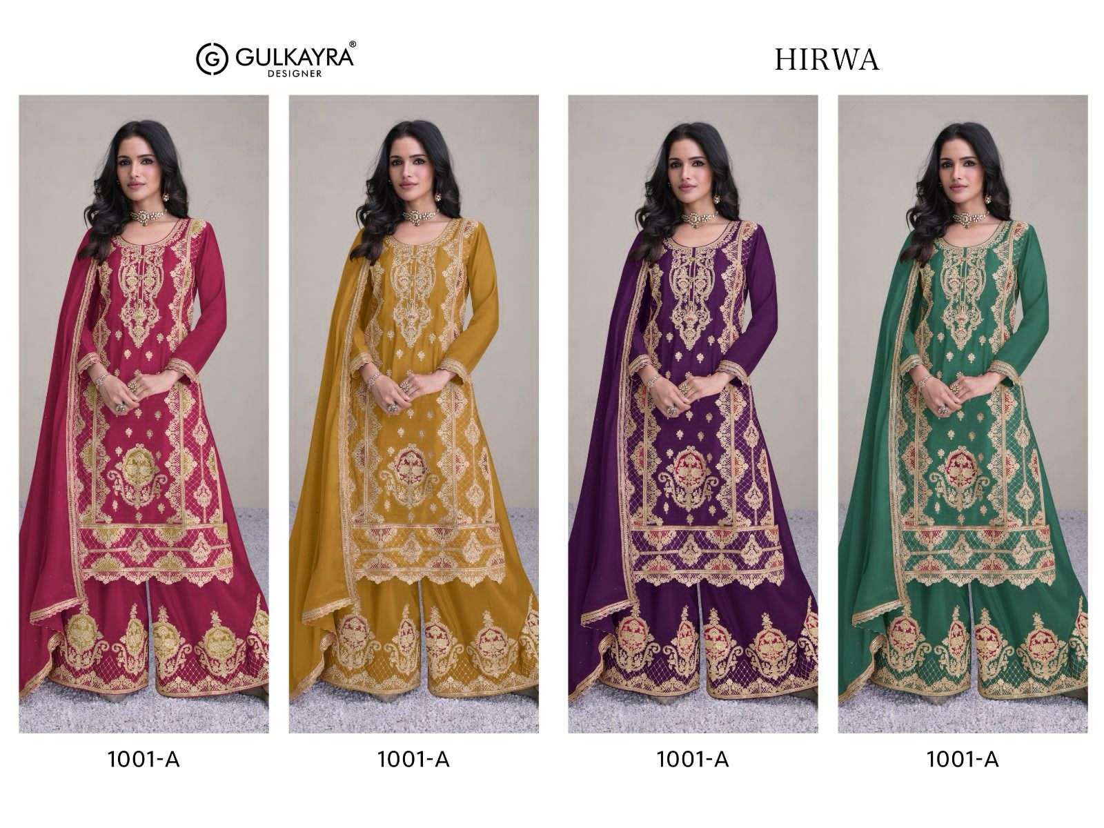 Gulkayra Hirwa Real Chinon Designer Salwar Kameez Wholesale catalog