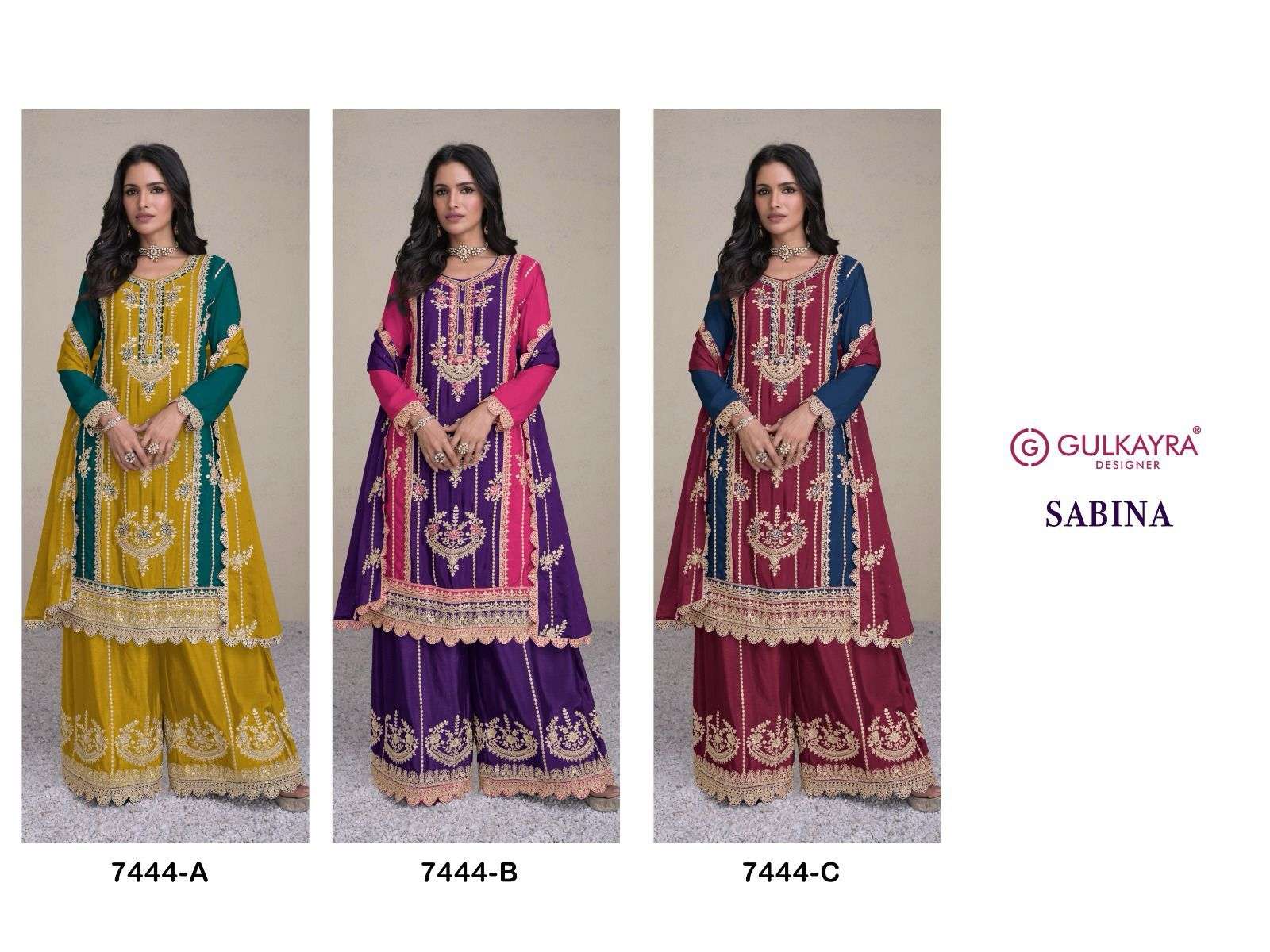 Gulkayra Sabina Real Chinon Designer Salwar Suits Wholesale catalog