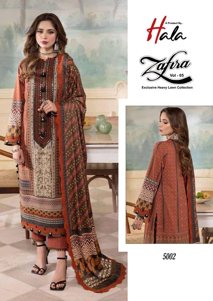 Hala Zafira Vol 5 Dress Material Wholesale catalog