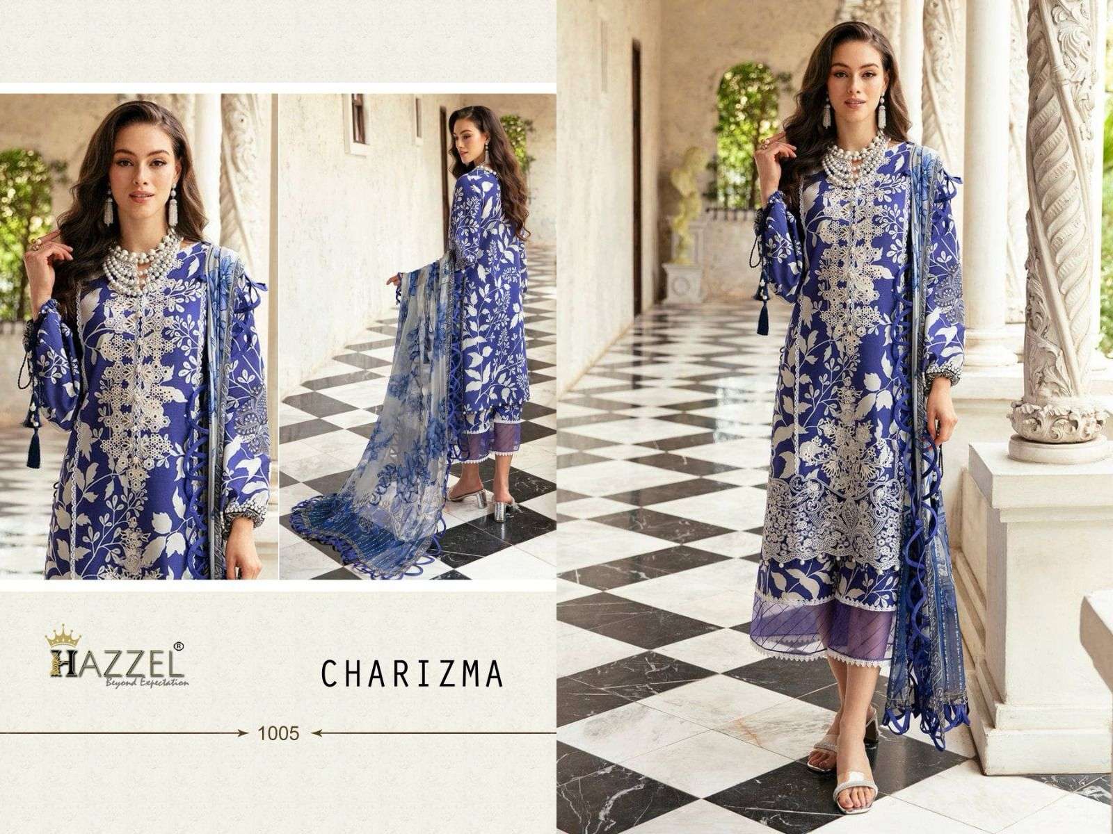 Hazzel Charizma Chiffon Dupatta Pakistani Suits Wholesale catalog