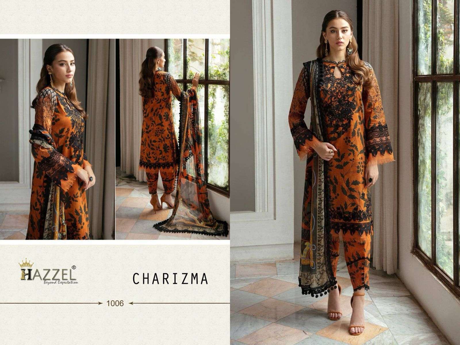 Hazzel Charizma Chiffon Dupatta Pakistani Suits Wholesale catalog