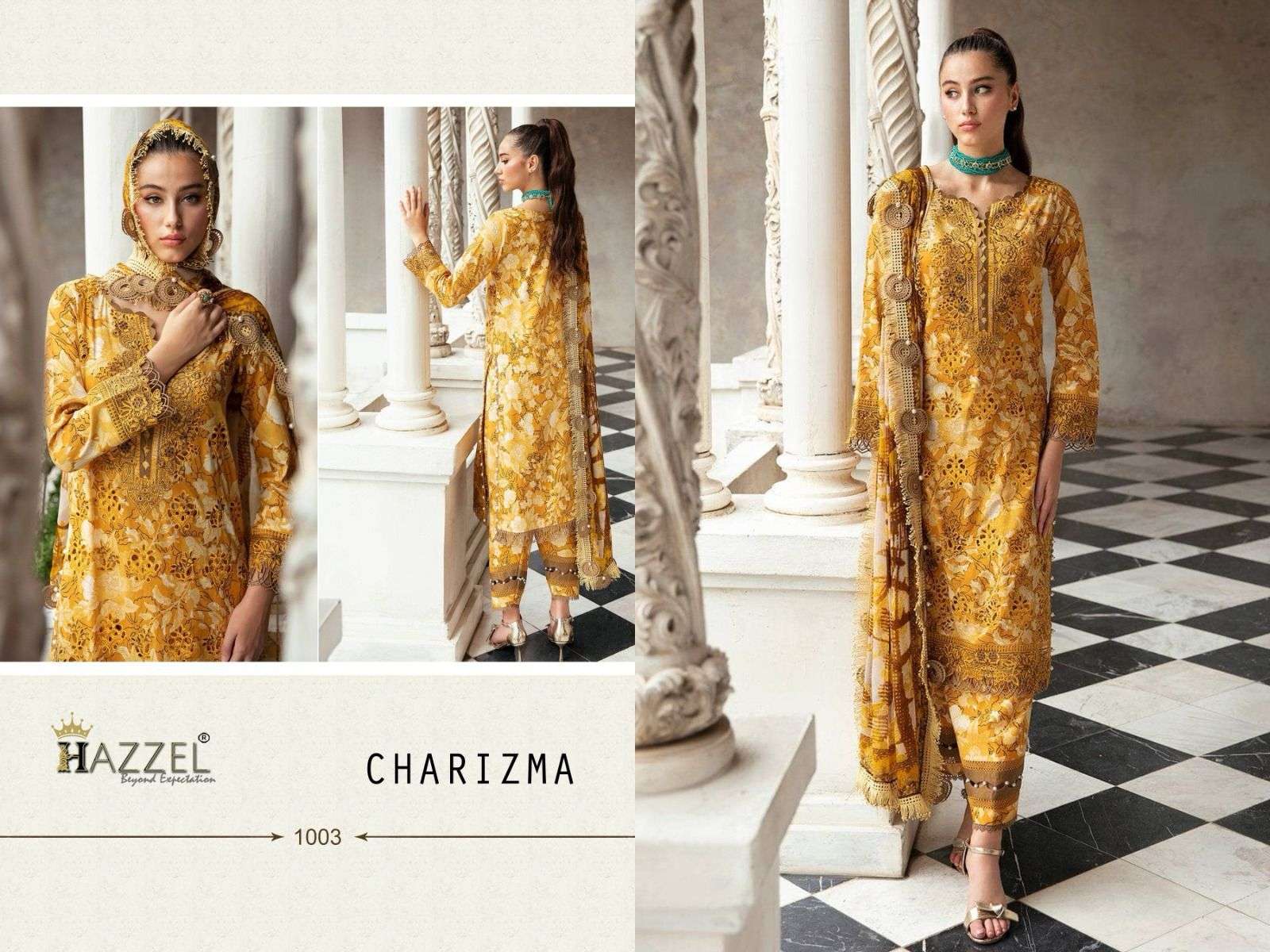 Hazzel Charizma Cotton Dupatta Pakistani Suits Wholesale catalog