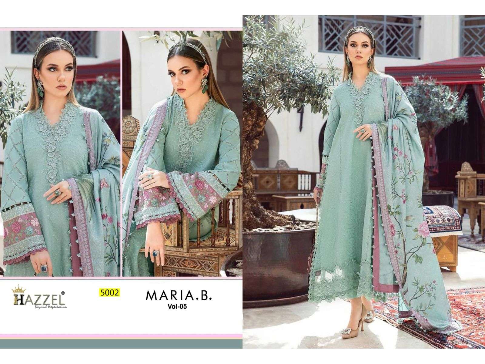 Hazzel Maria B Vol 5 Cotton Dupatta Pakistani Suits Wholesale catalog