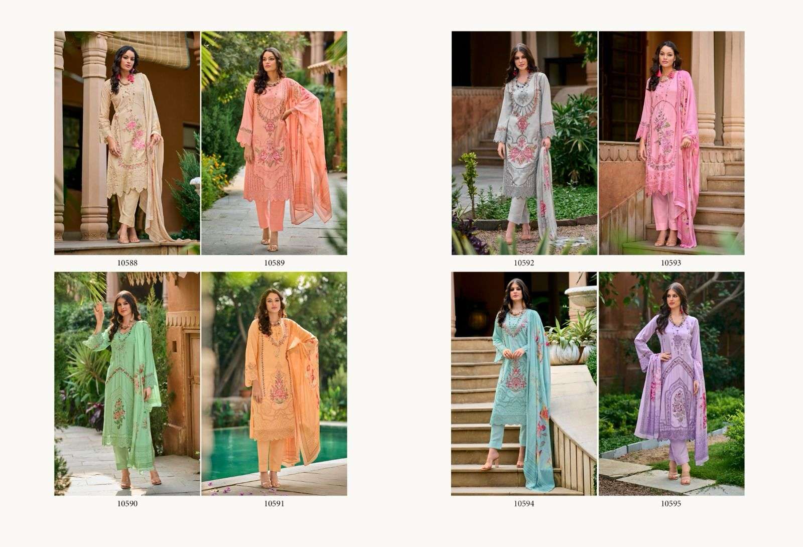 Ibiza Rosemeen Muslin Designer Salwar Kameez Wholesale catalog