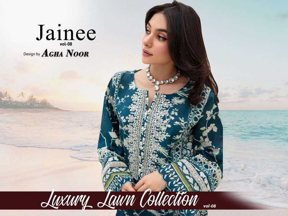 Jaine Agha Noor Vol-8 -Dress Material -Wholesale Catalog