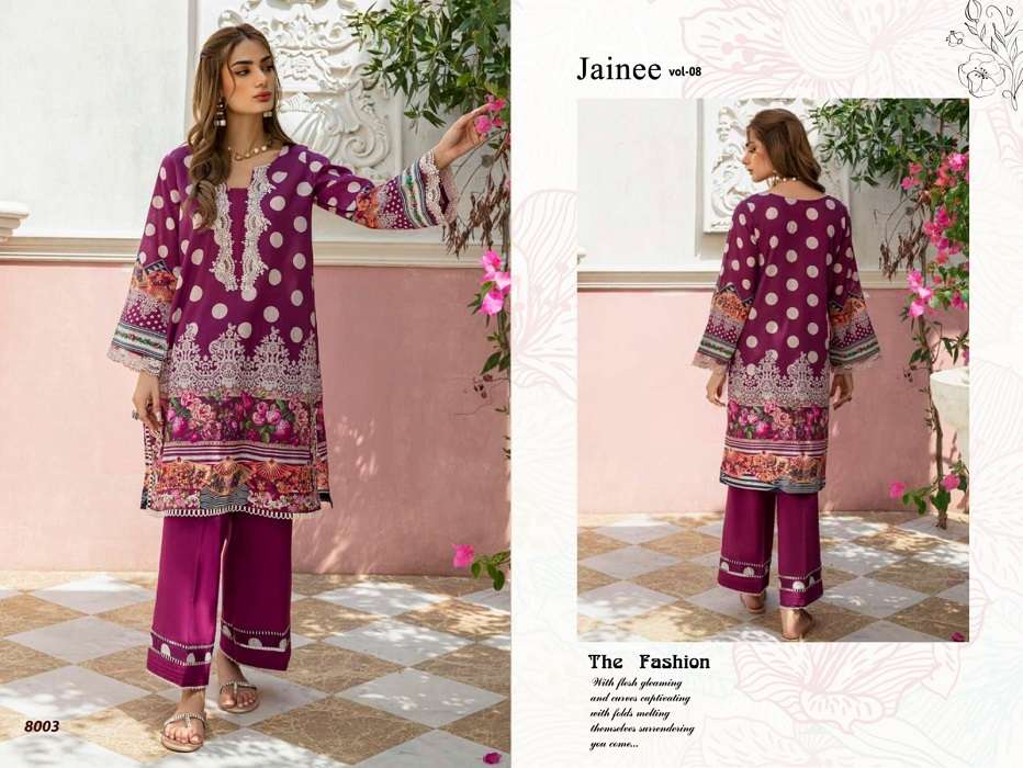 Jaine Agha Noor Vol-8 -Dress Material -Wholesale Catalog