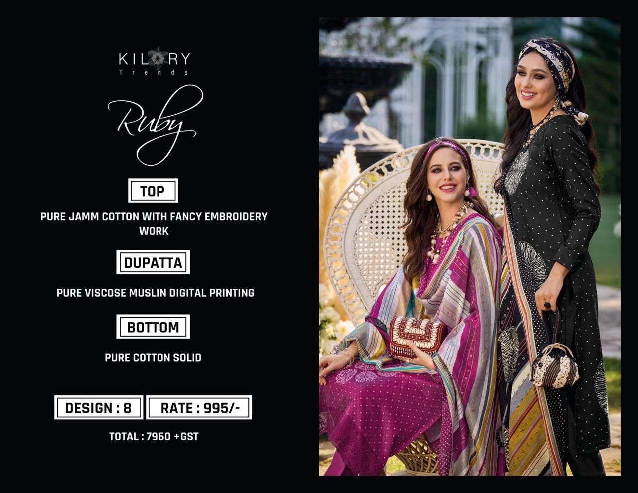 Kilory Ruby Jam Cotton Designer Salwar Kameez Wholesale catalog